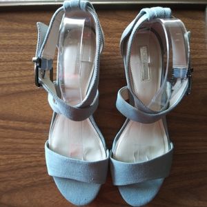 BCBG Denim sandals EUC